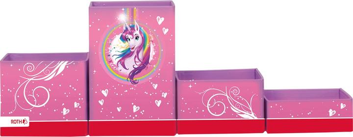 Image du produit Roth Set de 4 pots à crayons pliables, portrait de licorne