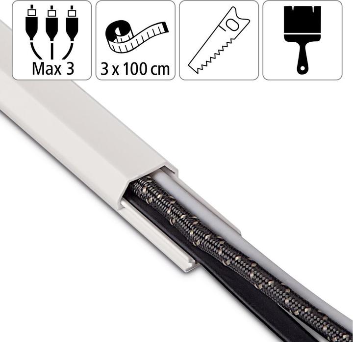 Immagine prodotto Hama Canalina per cavi in PVC, quadrata (Tubazione, 100 cm)