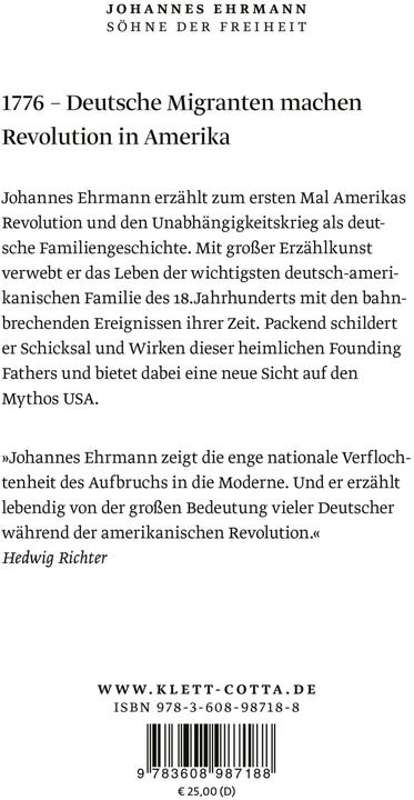 Image du produit Söhne der Freiheit (Allemand, Johannes Ehrmann, 2023)