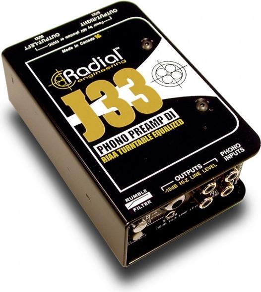 Produktbild Radial J33 actieve DI box en platenspeler voorversterker