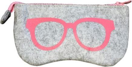 Image du produit Bekos Étui à lunettes en feutre souple avec fermeture éclair Rose