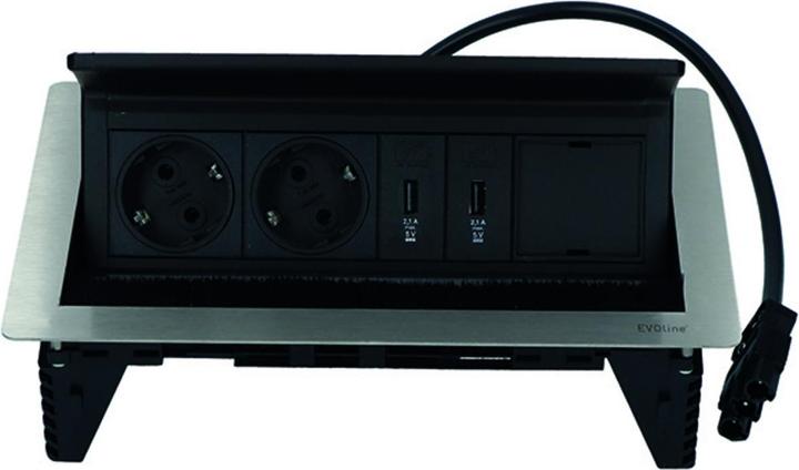 Actual product image Evoline Built-in socket FlipTop Push M (1 pcs.)