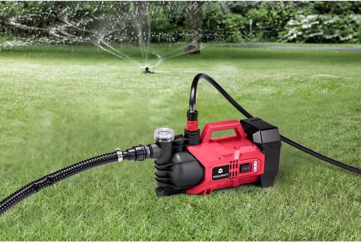 Produktbild Toolcraft Akku Gartenpumpe 20 V (ohne Akku) (Gartenpumpe)