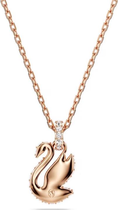 Produktbild Swarovski Iconic Swan Halskette Schwan Klein Schwarz Roségold (Swarovski Metall, 38 - 43 cm)