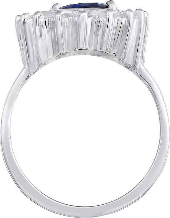 Produktbild Elli Ring Cocktailring Saphirblau Royal Zirkonia 925 Silber (54, 925 Silber)