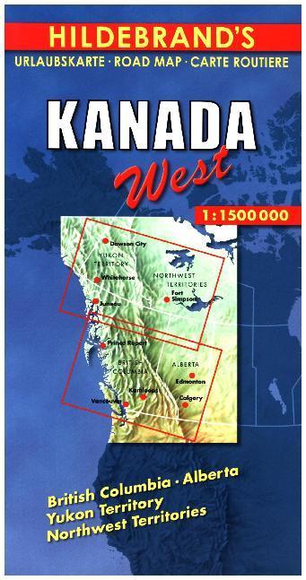 Immagine prodotto Canada West 1 : 1 500 000. Mappa delle vacanze di Hildebrand