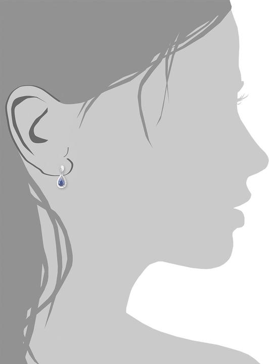 Actual product image Amor These fashionable approx. 20 mm long earrings are made of 925 sterling silver (Silver)