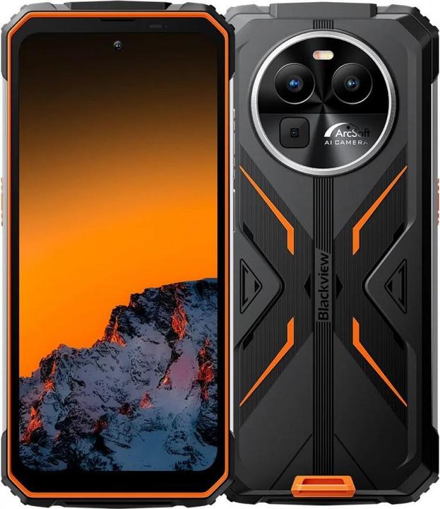 Actual product image Blackview BV8100 (Dual Sim - 6.5" display - 256 GB, 8 GB RAM - NFC) Orange (256 GB, Orange, 6.50", Dual SIM, 50 Mpx)