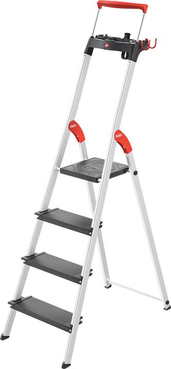 Actual product image Hailo L100 TopLine, aluminium safety stepladder, 4 steps (Scaffolding, 85 cm)