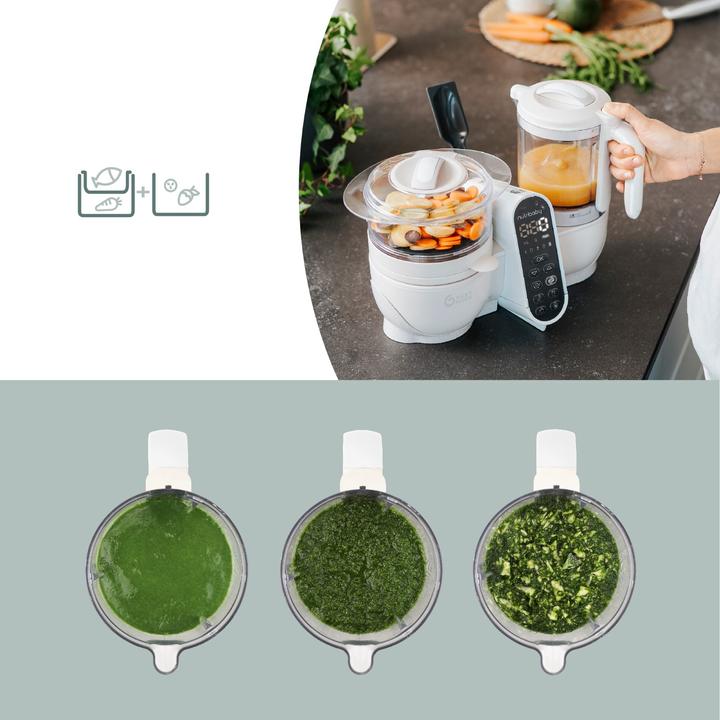 Actual product image Babymoov Nutribaby(+) Mineral beige 6-in-1 multi-purpose baby food processor