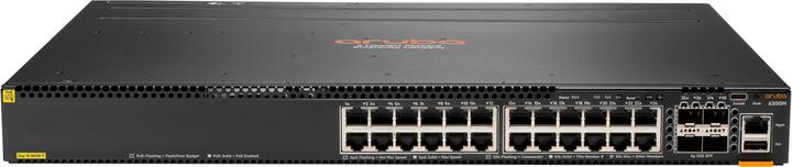 Immagine prodotto HPE E Interruttore Aruba, 24 porte PoE e 4 porte SFP56, livello 3, impilabile, 1U, One Touch (24 Porti)