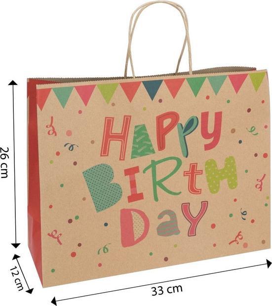 Produktbild Idena Geschenktasche B-Day 33x26x12cm FSC-Mix (Geschenktüte)