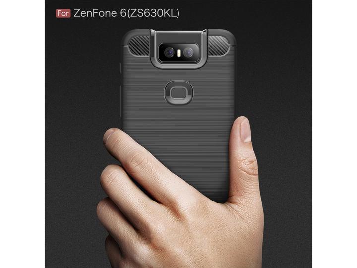Produktbild Screenguard Asus ZenFone 6 Hülle Carbon Brushed Soft TPU (Asus Zenfone 6)
