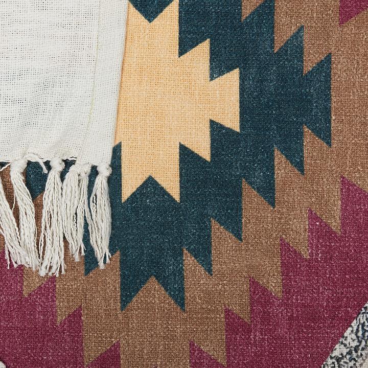 Produktbild Beliani Decke Baumwolle mehrfarbig 130 x 180 cm geometrisches Muster NAGON (130 x 180 cm)