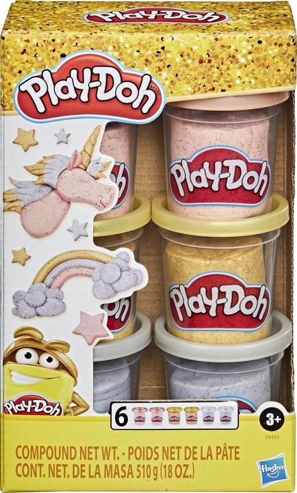 Hasbro Play-Doh metallic effect plasticine set, 6 pcs