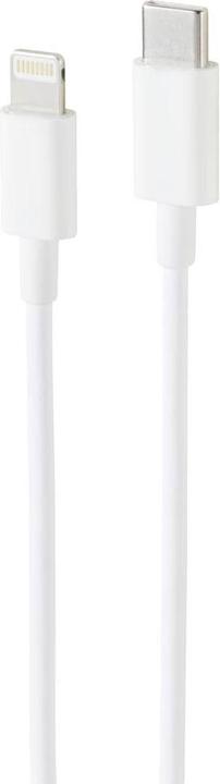 Actual product image Renkforce USB cable USB 2.0 USB-C® plug, Apple Lightning plug 2.00 m white (2 m, USB 2.0)