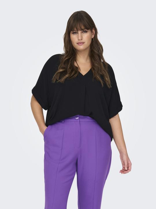 Actual product image Only Curvy V-neck viscose top (46)