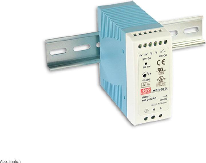 Produktbild MeanWell MEAN WELL Hutschienen-Schaltnetzteil MDR-60-24, 24 V-/2,5 A