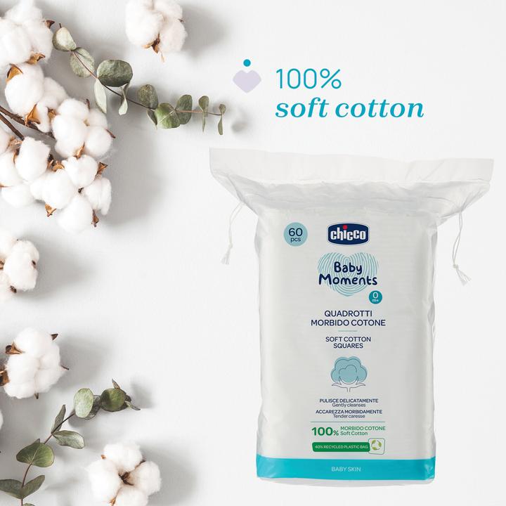 Actual product image Chicco Cotton pads (Monthly box, 60 Piece)