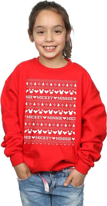 Image du produit Disney - Sweat MICKEY AND MINNIE CHRISTMAS FAIR ISLE - Fille (128)