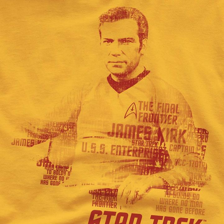 Actual product image Mens Words Captain Kirk T-Shirt (S)