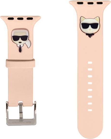 Produktbild Karl Lagerfeld Pasek KLAWMSLCKP Apple Watch 38/40/41mm ró?owy/pink strap Silicone Karl & Choupette H