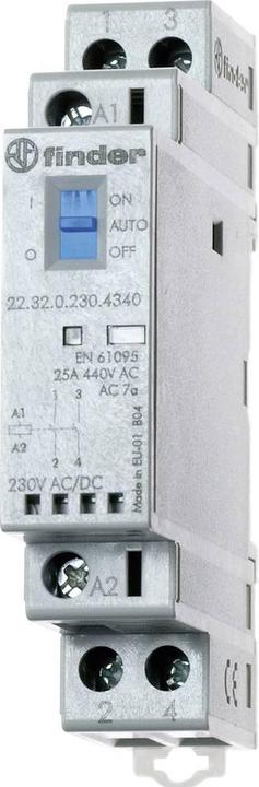 Immagine prodotto Finder Contattore di installazione per guida 35 mm 22.32.0.230.1540 1 contatto NO/1 NC