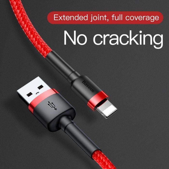 Actual product image Baseus cafule Cable USB For iP 2A 3m Red+Red (3 m, USB 3.2 Gen 1)