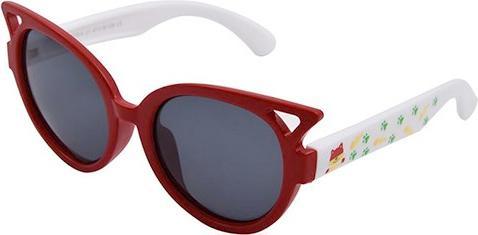 Bekos Kinder Sonnenbrille Katze rot / weiss Polarisiert