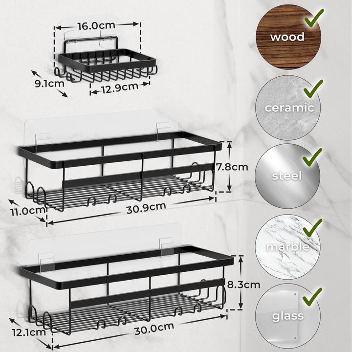Actual product image Wilford & Sons Bathroom shower shelf