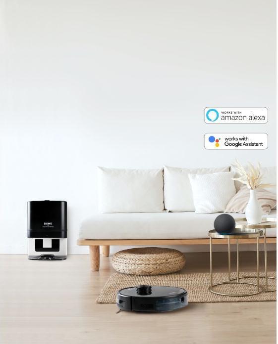Produktbild Domo DO7298S Saug-und Wischroboter Schwarz App gesteuert, Fernbedienbar, mit Wis (Saugwischroboter)