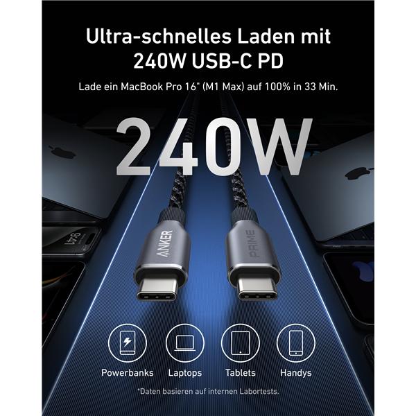 Actual product image Anker A88E2012 (1.80 m, USB 3.2, 240 W)