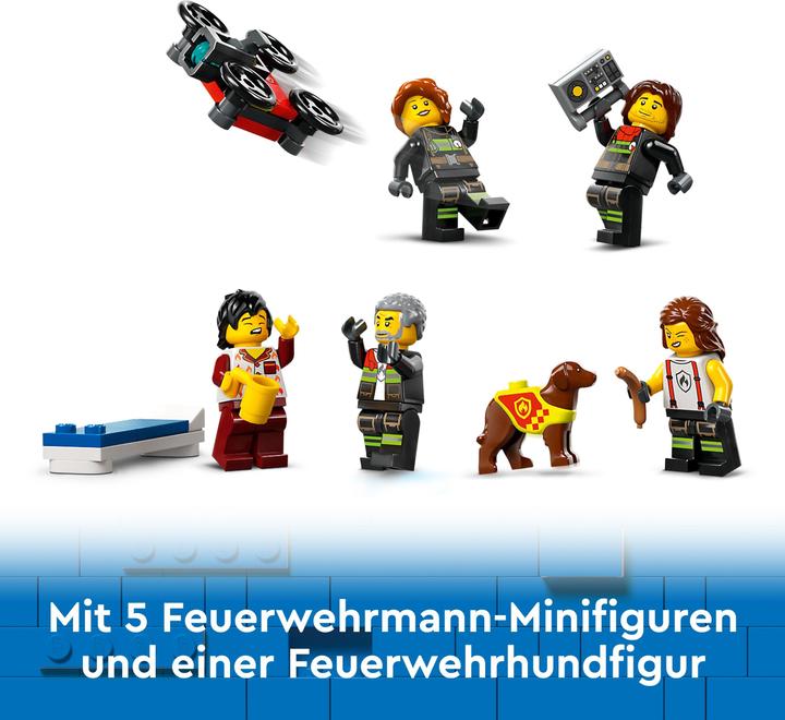 Immagine prodotto LEGO 60414 Stazione dei vigili del fuoco con autoscala a piattaforma girevole (60414, LEGO City)