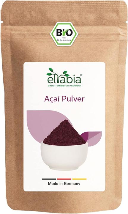 Immagine prodotto Eltabia Polvere di acai biologica in qualità di cibo crudo liofilizzato e puro al 100% senza additivi e (Polvere, 100 g)