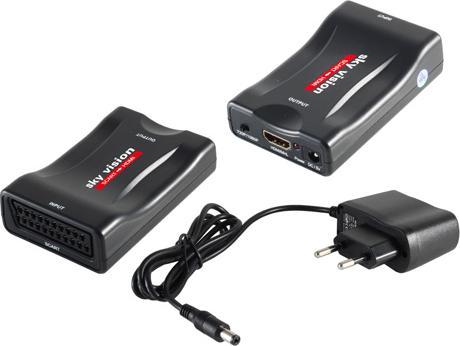 Actual product image Sky Vision SCART to HDMI Converter, PAL, NTSC, 1080P, VHS, Xbox, PS3