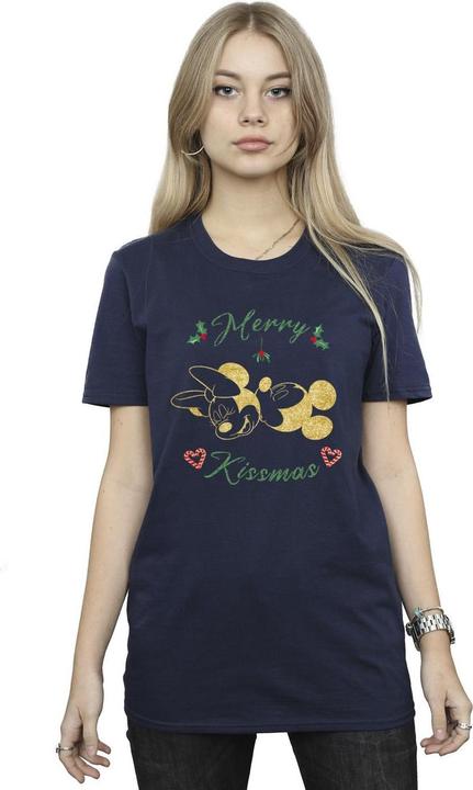 Immagine prodotto Disney Mickey Mouse Merry Kissmas Maglietta Ampia Donna (L)