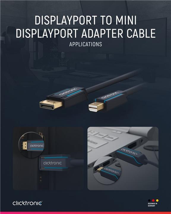 Actual product image clicktronic Mini DisplayPort — DisplayPort (1 m, DisplayPort)