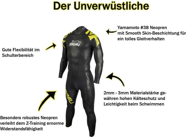 Produktbild Zaosu Men's Wetsuit Z-Training Backzip (3/2 mm, M)