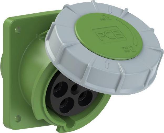 Produktbild PCE 435-2 Anbaudose schräg 63A 5p 2h IP66/67 Power Twist (Flansch 100x112 - Lochabstand 80x88)