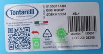 Actual product image Tontarelli trash can with lid 45l big hoop (45 l)