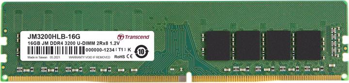 Transcend 16GB DDR4 3200 MT/s UDIMM 288pin 1R x8 unbuffered (2 x 8GB, 3200 MHz, DDR4-RAM, U-DIMM)