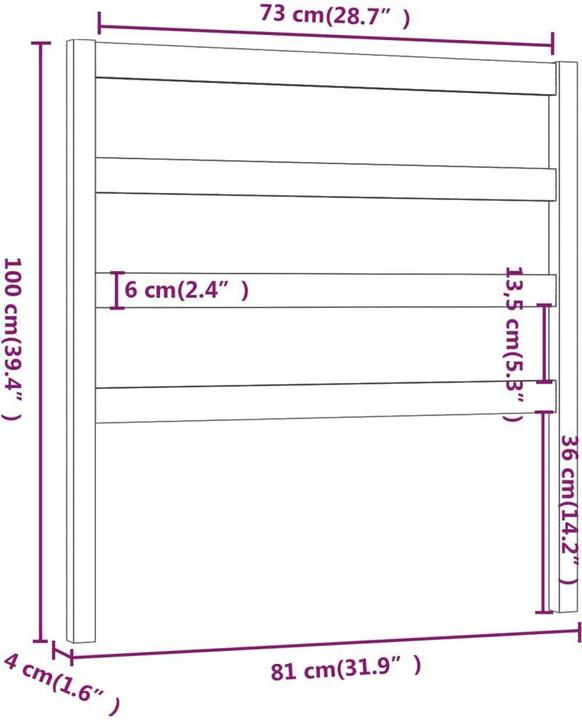 Actual product image VidaXL Batsheva (81 x 4 x 100 cm)