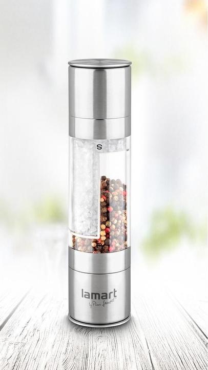 Produktbild Lamart LT7014 seasoning grinder Salt & pepper grinder Stainless steel, Transparent (Salz, Pfeffer)