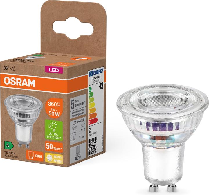 Productafbeelding Osram Reflektorlampe (GU10, 2 W, 360 lm, 1 x, A)