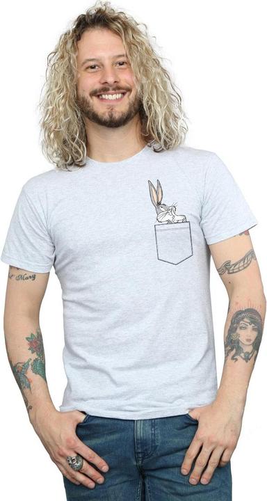 Immagine prodotto Looney Tunes Bugs Bunny Faux Pocket Maglietta Uomo (XL)