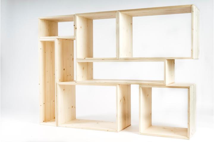Holz Zollhaus Regal Lotti 40 x 40 x 30 cm, Nature (40 x 40 x 30 cm)