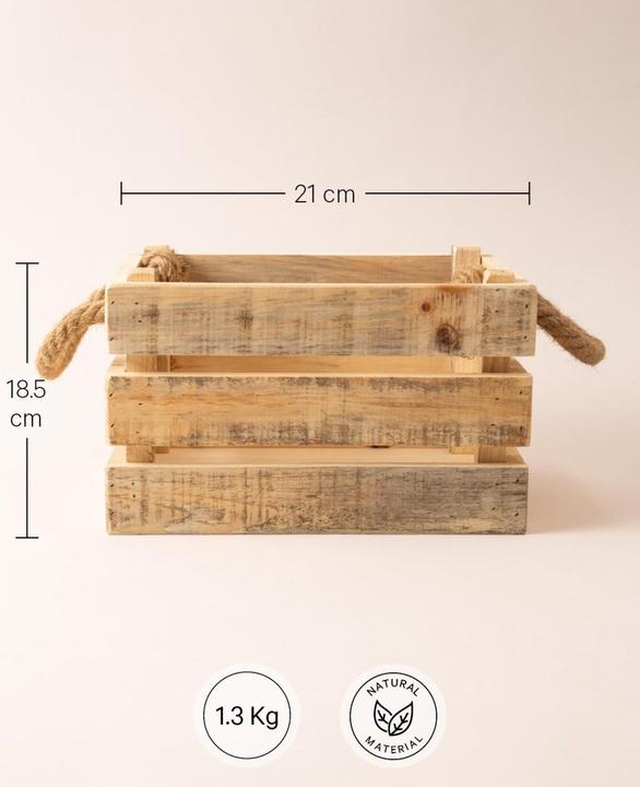Actual product image Esmée Wooden box for storage or decoration (30 x 22 x 18 cm)
