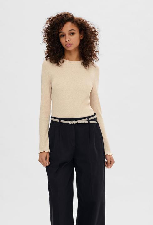 Produktbild Selected Femme Geripptes Oberteil mit langen Ärmeln (XS)