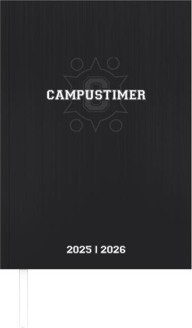 Actual product image Alpha Edition Campustimer Black - A5 Semester-Planer - Studenten-Kalender 2025/2026 - Notiz-Buch - schwarz - (A5, German)