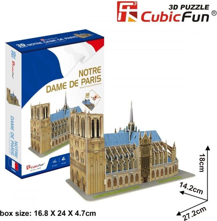 Produktbild Cubicfun 3D-Puzzle Katedra Notre Dame (53 Teile)